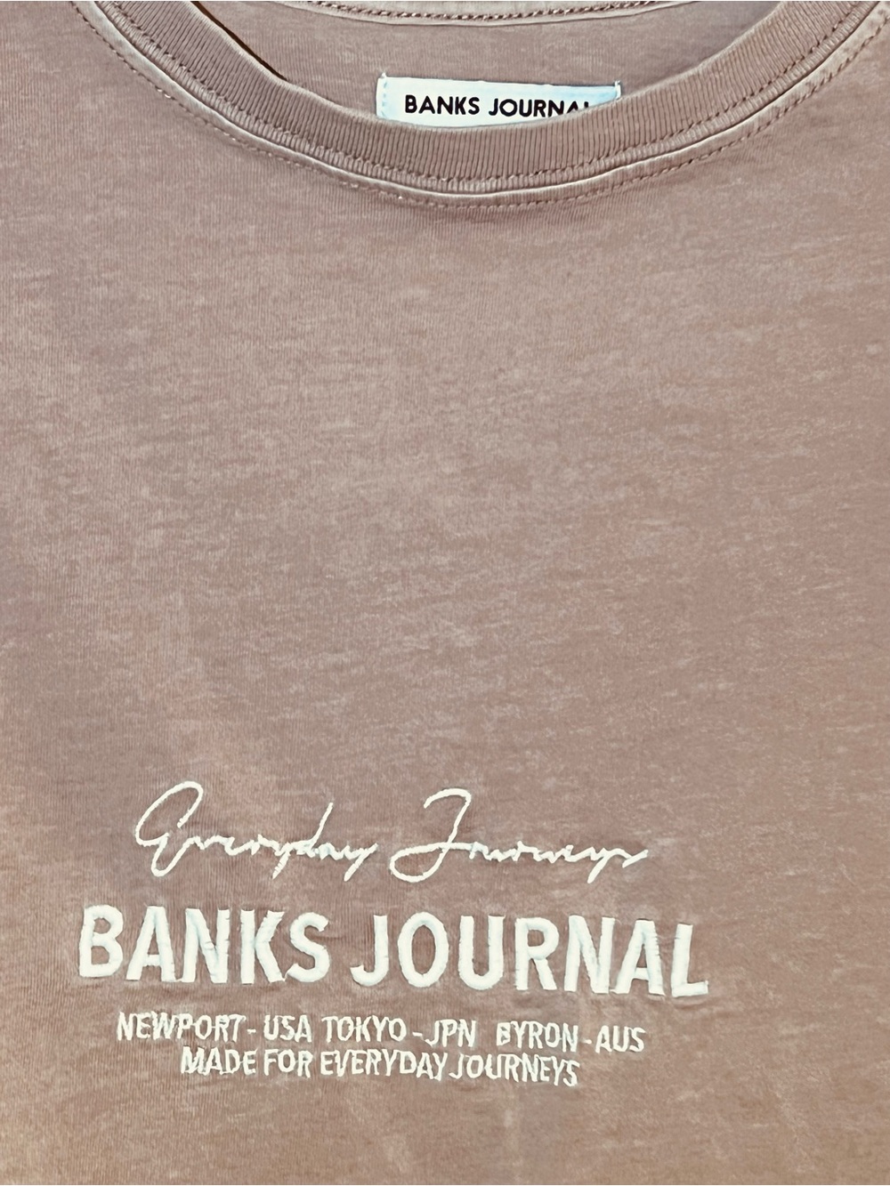 Banks Journal Women's Short Sleeve Tee in Dusty Pink